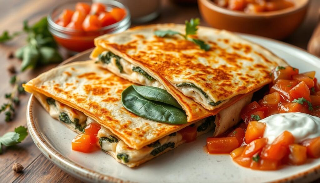 Chicken and Spinach Quesadillas