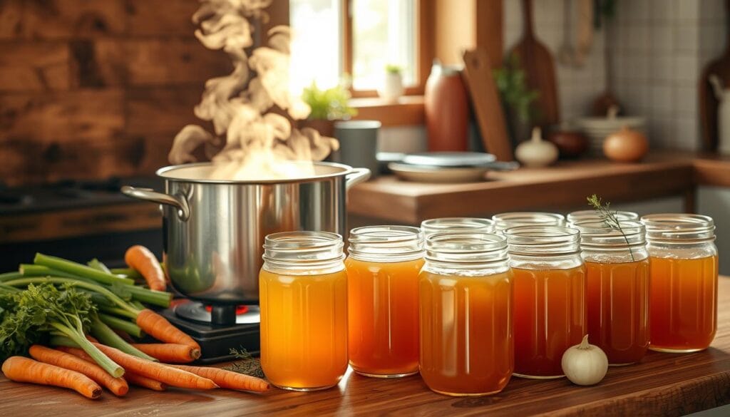 homemade chicken broth