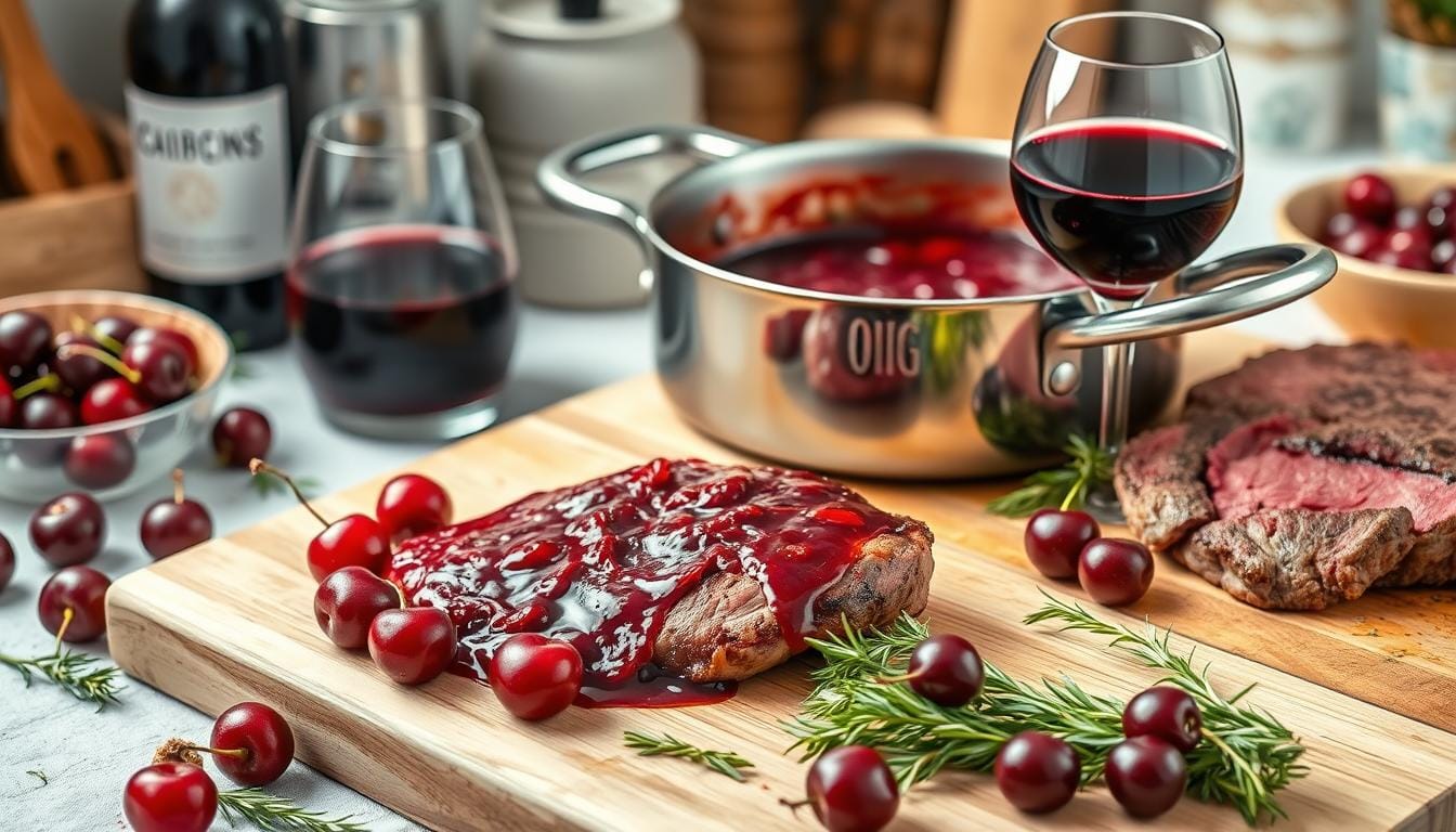 sweet cherry wine recipe for beef