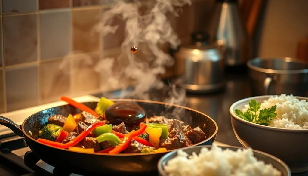 beef stir fry reheating