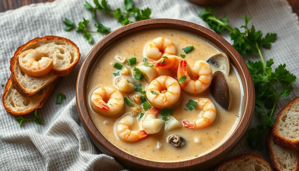 creamy seafood chowder